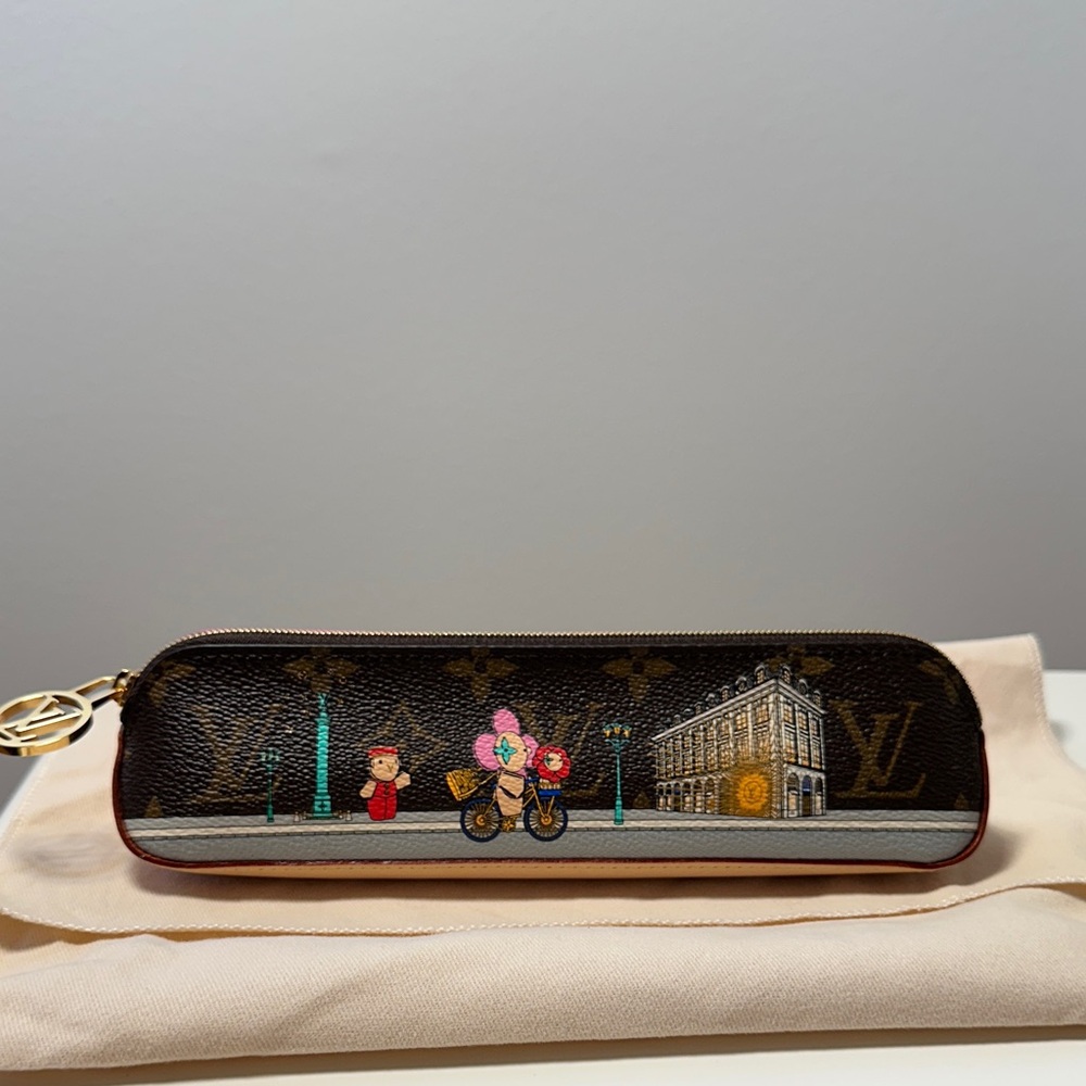 Louis Vuitton Monogram Pencil Case with City Design